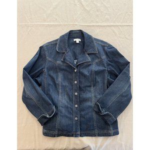 Coldwater Creek, Denim Jean Button-up, Women's Blue Jacket, Size 20W
